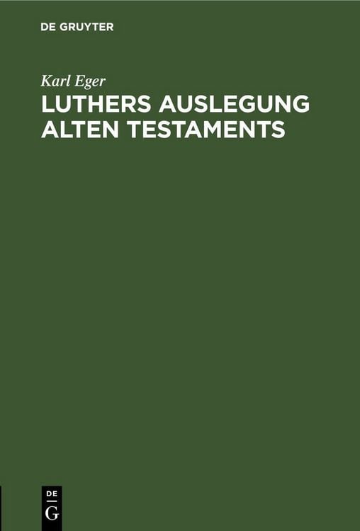 Produktbild: Luthers Auslegung Alten Testaments