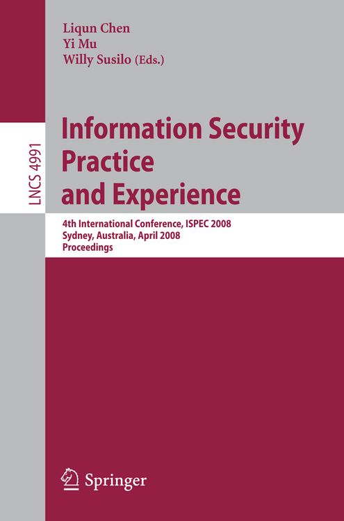 Produktbild: Information Security Practice and Experience