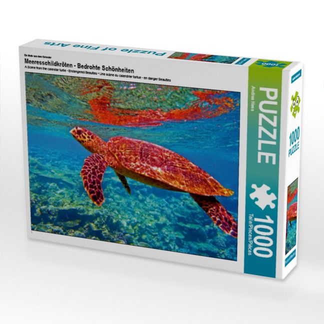 Produktbild: CALVENDO Puzzle Ein Motiv aus dem Kalender Meeresschildkr&ouml;ten - Bedrohte Sch&ouml;nheiten | 1000 Teile Lege-Gr&ouml;&szlig;e 64x48cm Foto-Puzzle f&uuml;r gl&uuml;ckliche Stunden