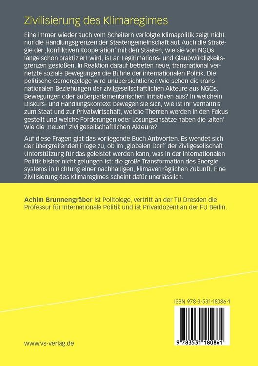 Produktbild: Zivilisierung des Klimaregimes
