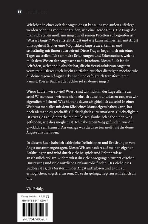 Produktbild: Das Buch der Angst