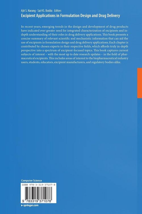 Produktbild: Excipient Applications in Formulation Design and Drug Delivery