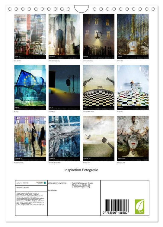 Produktbild: Inspiration Fotografie (Wandkalender 2026 DIN A4 hoch), CALVENDO Monatskalender