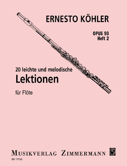 Produktbild: 20 leichte und melodische Lektionen op. 93 Heft 2 f&uuml;r Fl&ouml;te solo