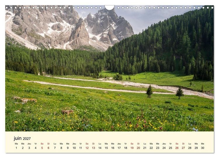 Produktbild: Un voyage dans les Dolomites (Calendrier mural 2027 DIN A3 vertical), CALVENDO calendrier mensuel