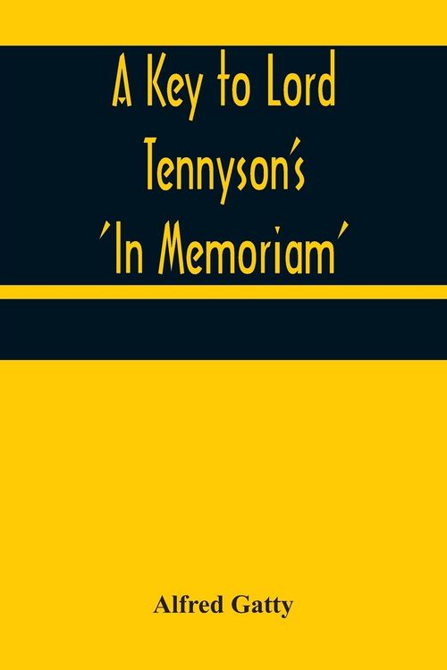 Produktbild: A Key to Lord Tennyson's 'In Memoriam'