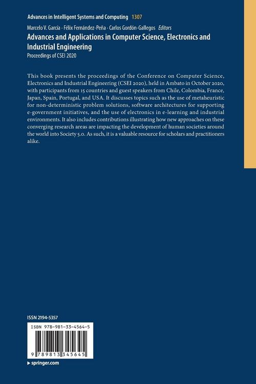 Produktbild: Advances and Applications in Computer Science, Electronics and Industrial Engineering