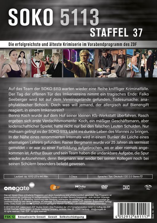 Produktbild: Soko 5113 - Staffel 37 [5 DVDs]
