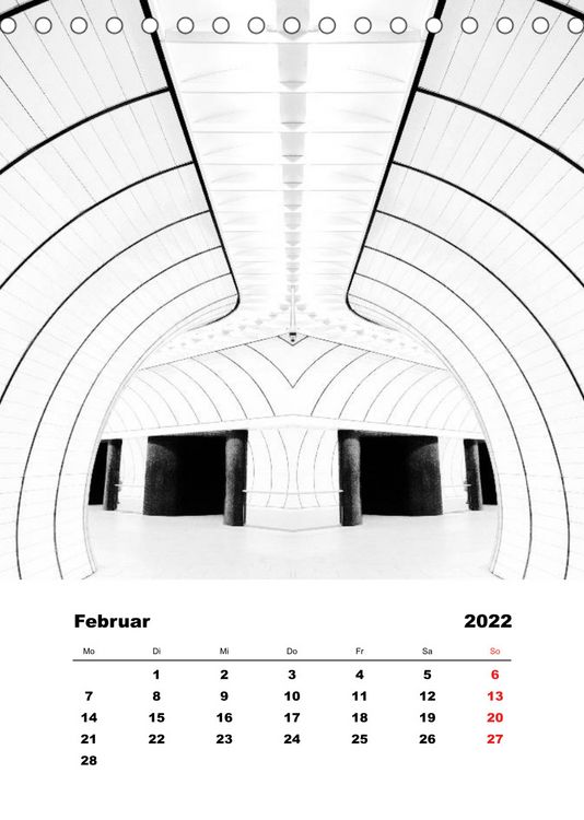 Produktbild: Minimalistische Architektur (Tischkalender 2022 DIN A5 hoch)