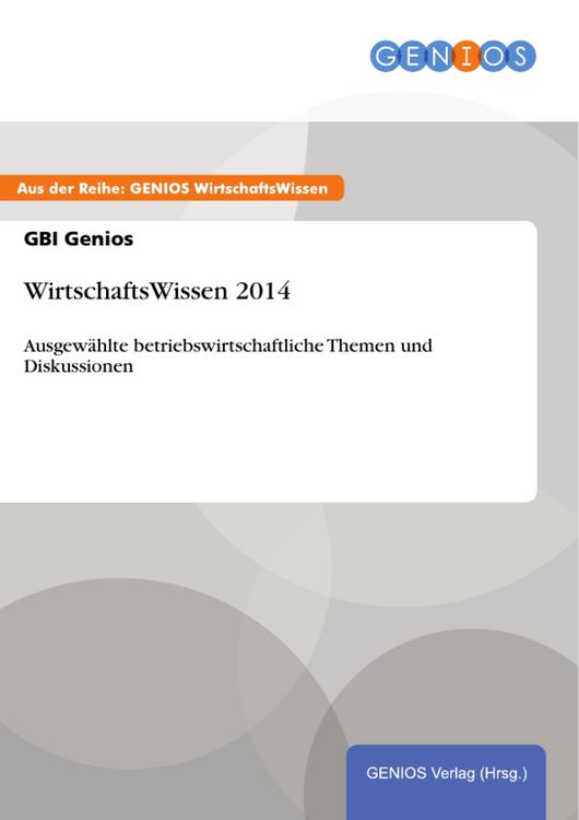 Produktbild: WirtschaftsWissen 2014