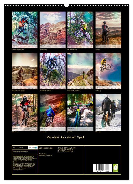 Produktbild: Mountainbike - einfach Spa&szlig; (hochwertiger Premium Wandkalender 2026 DIN A2 hoch), Kunstdruck in Hochglanz