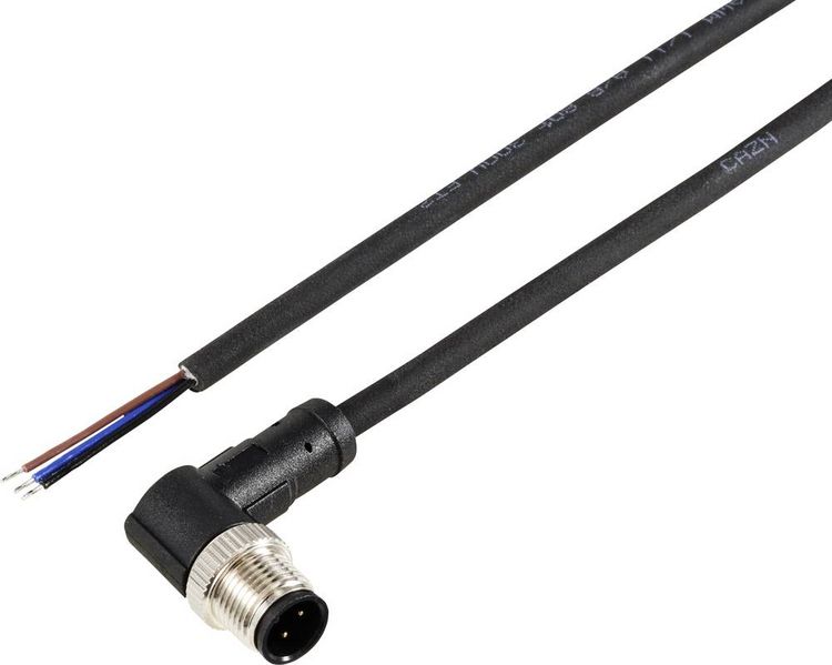 Produktbild: TRU COMPONENTS TC-12833116 Sensor-/Aktor-Anschlussleitung M12 Stecker, gewinkelt 10 m Polzahl Sensoren: 3 1 St.