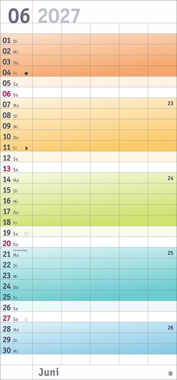 Produktbild: Bunte Wochen Familienplaner 2027