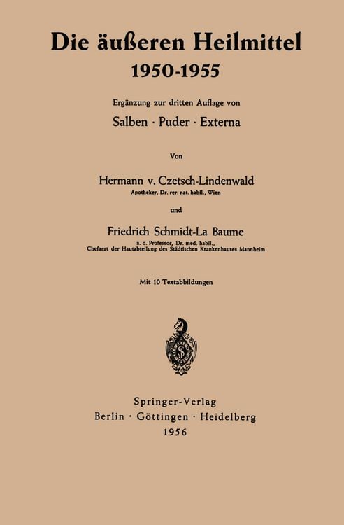 Produktbild: Die &auml;u&szlig;eren Heilmittel 1950&ndash;1955