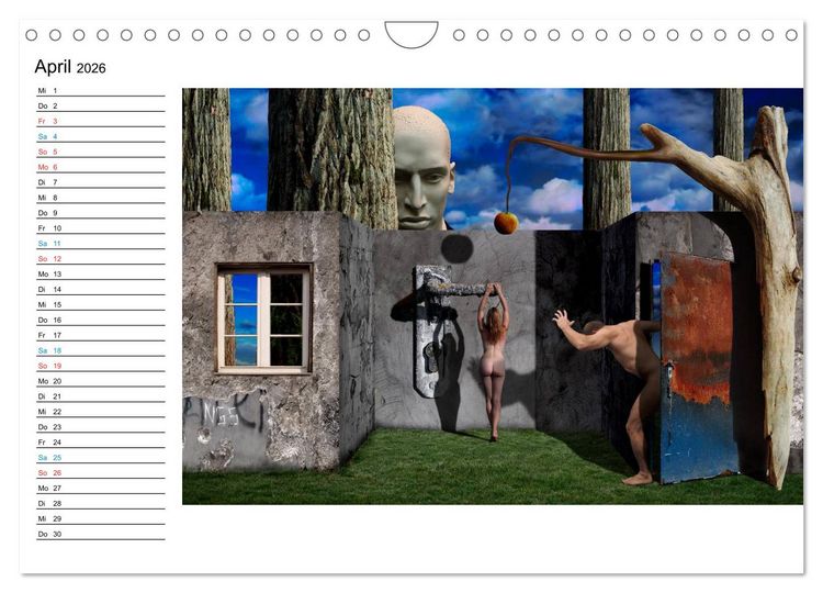 Produktbild: PHANTASTISCHER REALISMUS - SURREALE WELTEN (Wandkalender 2026 DIN A4 quer), CALVENDO Monatskalender