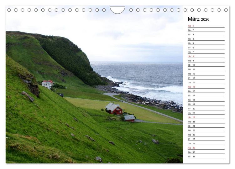 Produktbild: Norwegen und seine Sch&ouml;nheiten 2026 (Wandkalender 2026 DIN A4 quer), CALVENDO Monatskalender