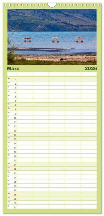 Produktbild: Familienplaner 2026 - Kefalonia Kleine Juwelen im Ionischen Meer mit 5 Spalten (Wandkalender, 21 x 45 cm) CALVENDO