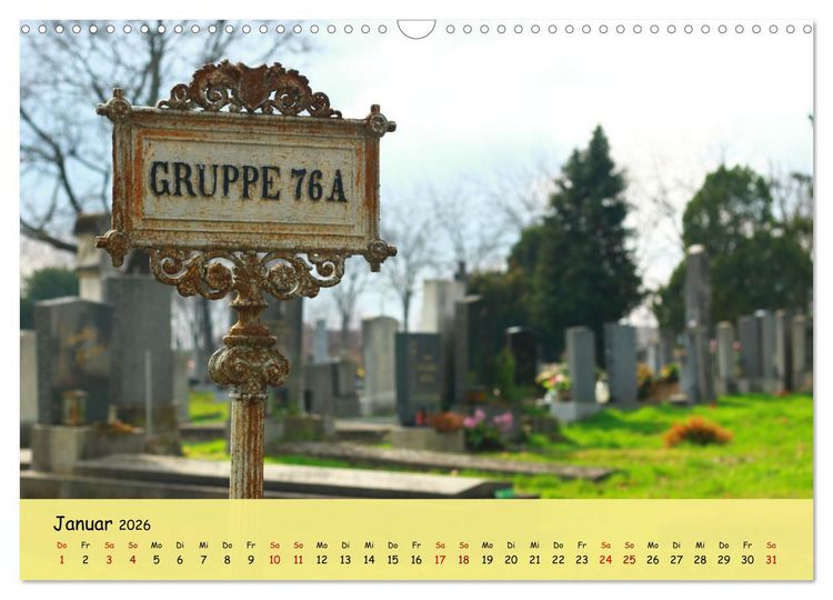 Produktbild: Am Zentralfriedhof in Wien (Wandkalender 2026 DIN A3 quer), CALVENDO Monatskalender