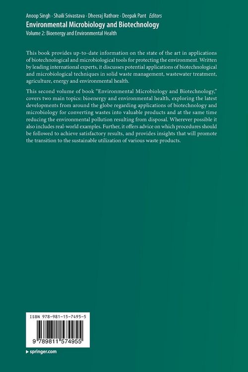 Produktbild: Environmental Microbiology and Biotechnology