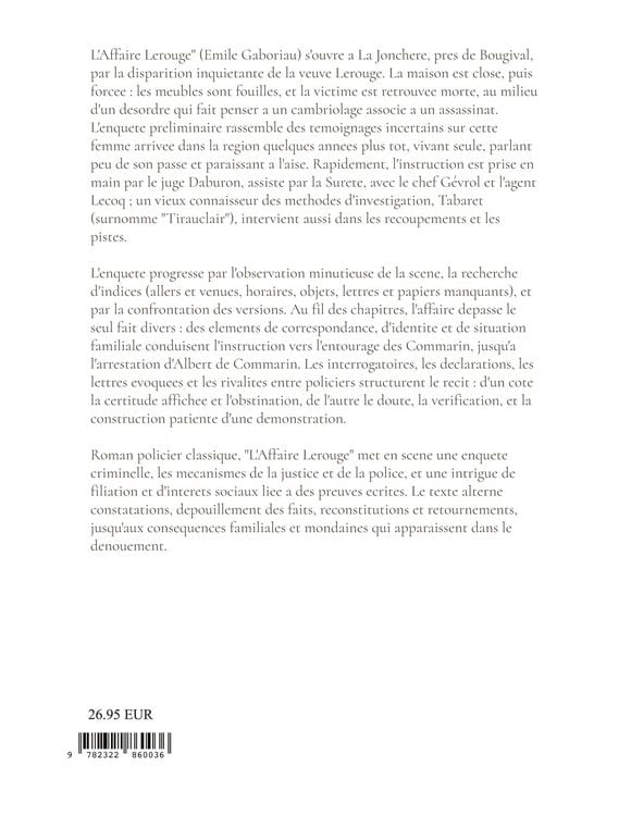 Produktbild: L'Affaire Lerouge