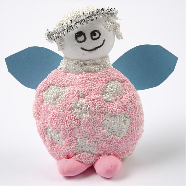 Produktbild: Creativ Company Styropor-Kugeln und -Eier, Gr&ouml;&szlig;e 1,5-6,1 cm, Wei&szlig;, 550 Stk