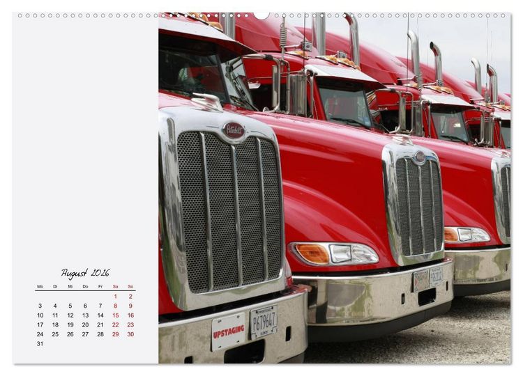 Produktbild: Langhauber. Coole Trucks in den USA (hochwertiger Premium Wandkalender 2026 DIN A2 quer), Kunstdruck in Hochglanz