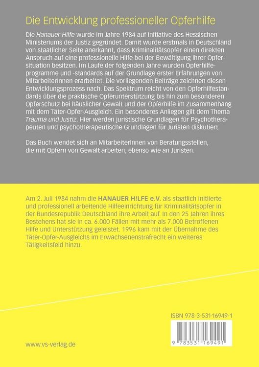 Produktbild: Die Entwicklung professioneller Opferhilfe