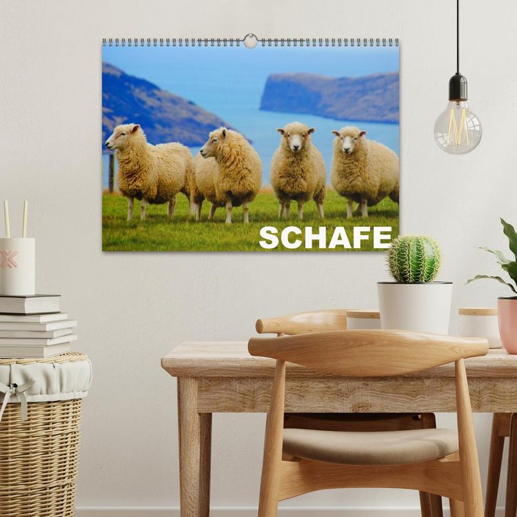 Produktbild: Schafe / Geburtstagskalender (Wandkalender 2026 DIN A3 quer), CALVENDO Monatskalender
