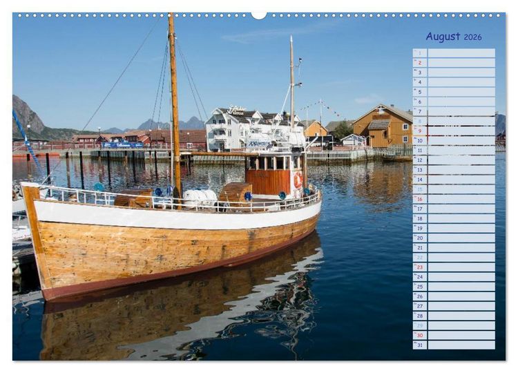 Produktbild: Landschaften Norwegens zwischen Polarkreis und Nordkap (hochwertiger Premium Wandkalender 2026 DIN A2 quer), Kunstdruck in Hochglanz