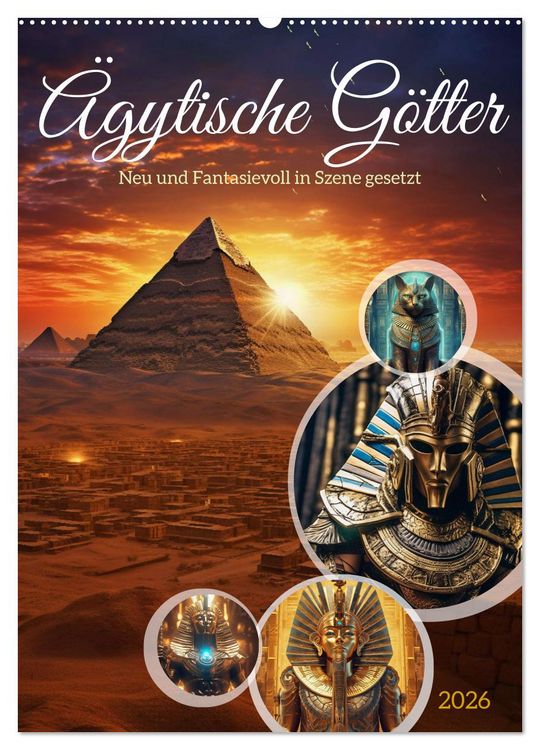 Produktbild: &Auml;gytische G&ouml;tter (Wandkalender 2026 DIN A2 hoch), CALVENDO Monatskalender