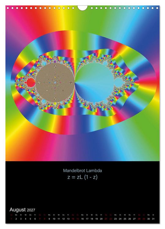Produktbild: Psychedelische Fraktalbilder inkl. Formel (Wandkalender 2027 DIN A3 hoch), CALVENDO Monatskalender