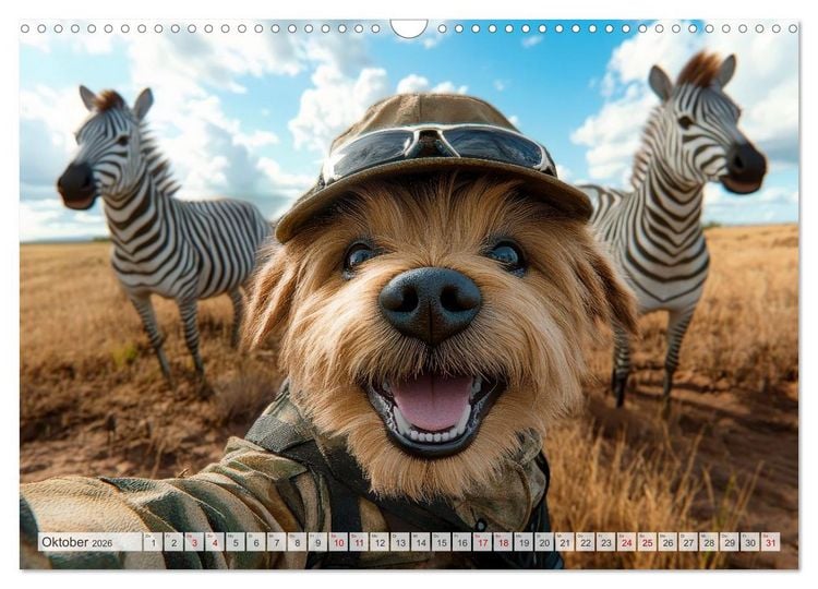 Produktbild: HUNDE-SELFIES Tierischer Outdoorspa&szlig; (Wandkalender 2026 DIN A3 quer), CALVENDO Monatskalender