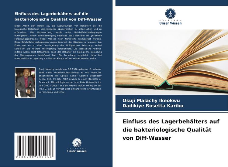 Produktbild: Einfluss des Lagerbeh&auml;lters auf die bakteriologische Qualit&auml;t von Diff-Wasser
