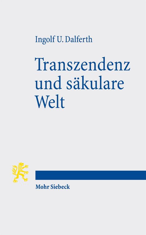 Produktbild: Transzendenz und s&auml;kulare Welt