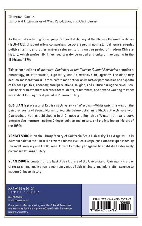 Produktbild: Historical Dictionary of the Chinese Cultural Revolution