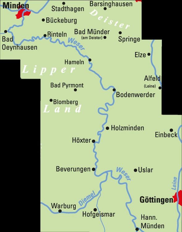 Produktbild: BVA ADFC Regionalkarte Weserbergland 1:75.000