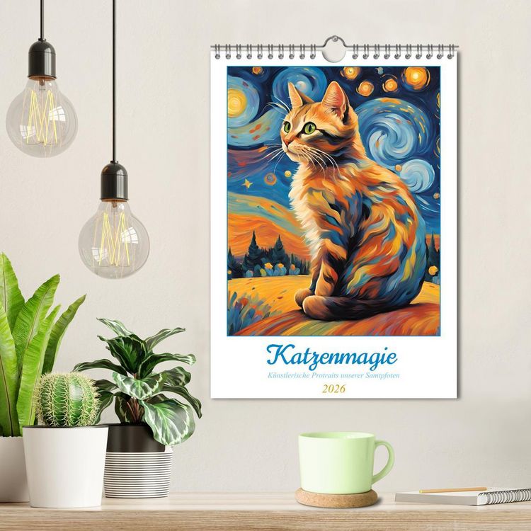 Produktbild: Katzenmagie (Wandkalender 2026 DIN A4 hoch), CALVENDO Monatskalender