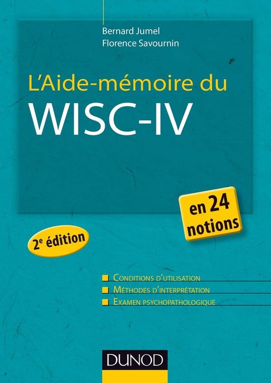 Produktbild: L'Aide-Memoire du Wisc-Iv en 24 Notions (2e Edition)