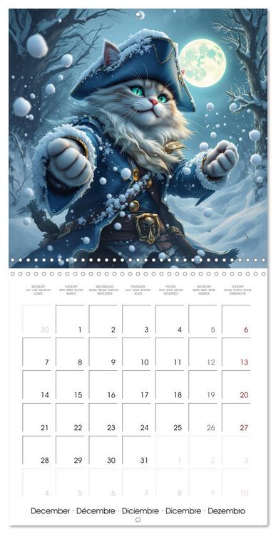 Produktbild: Pirate Cats (Wall Calendar 2026 12 &times; 12 Inch) CALVENDO 12 Month Wall Calendar