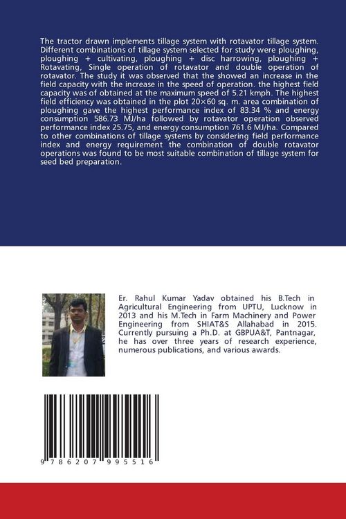 Produktbild: Comparative Performance of Tractor Drawn Implements