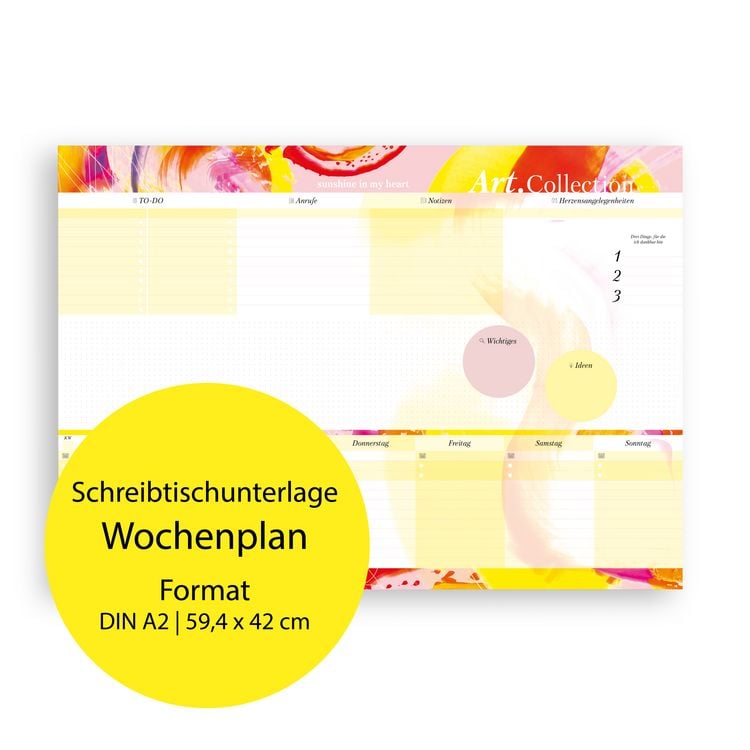 Produktbild: Schreibtischunterlage aus Papier DIN A2| 50 Blatt zum Abrei&szlig;en aus der Art.Collection von Stay Inspired