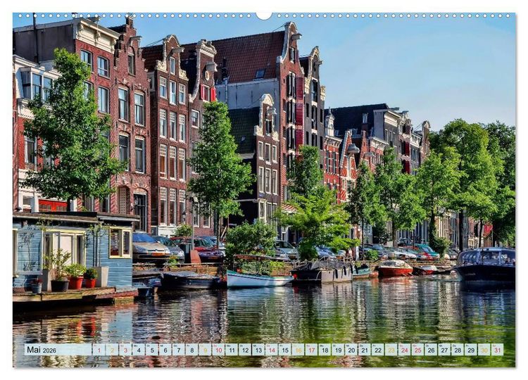 Produktbild: Amsterdam - Venedig des Nordens (Wandkalender 2026 DIN A2 quer), CALVENDO Monatskalender