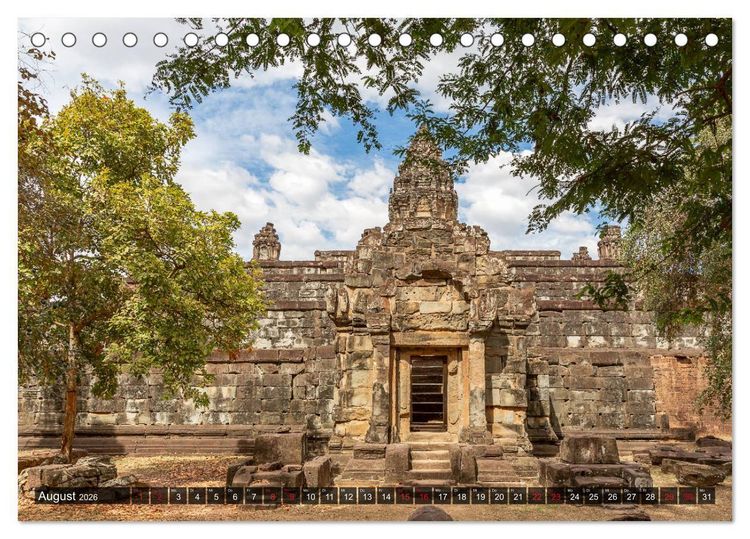 Produktbild: Angkor - Die Tempel der Khmer (Tischkalender 2026 DIN A5 quer), CALVENDO Monatskalender