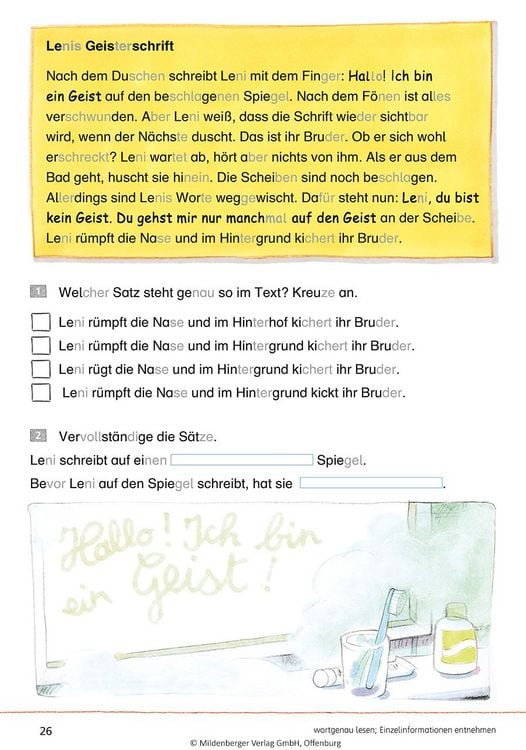 Produktbild: Das &Uuml;bungsheft Lesen 3
