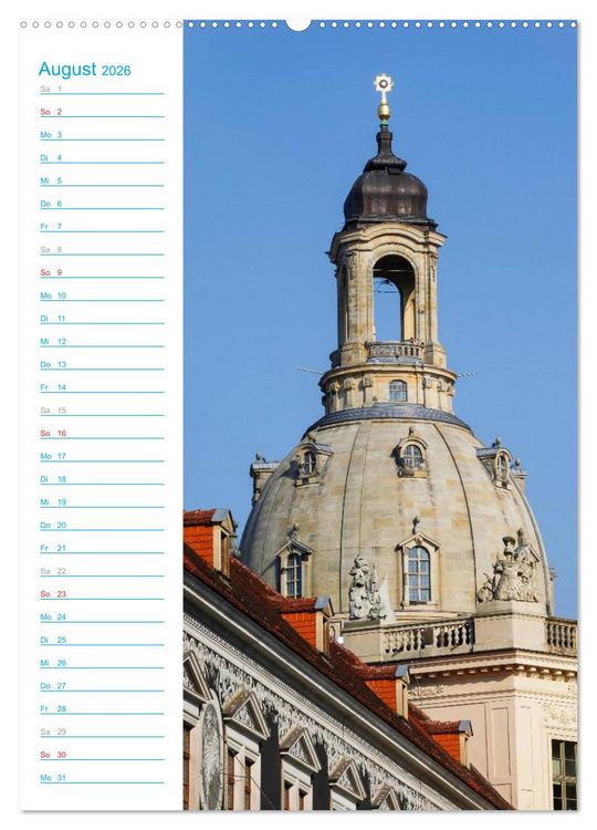 Produktbild: Frauenkirche Dresden (hochwertiger Premium Wandkalender 2026 DIN A2 hoch), Kunstdruck in Hochglanz