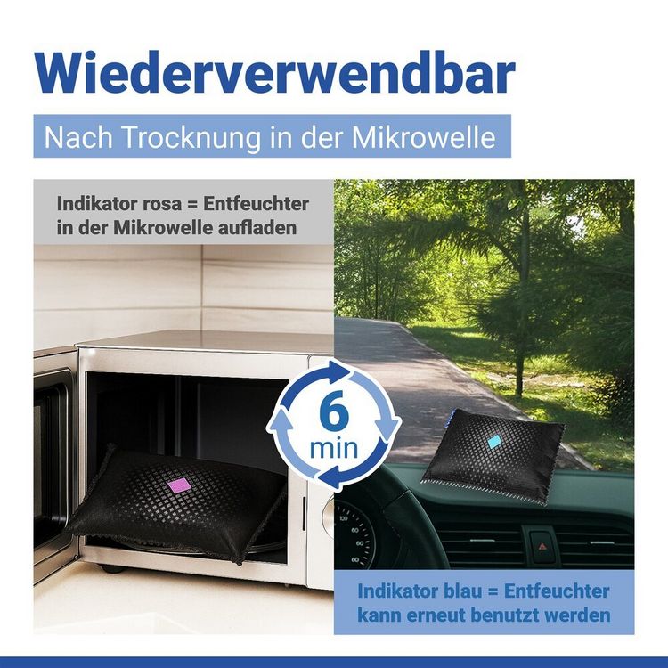 Produktbild: Auto-Entfeuchter 350 g, 3er Set, wiederverwendbar