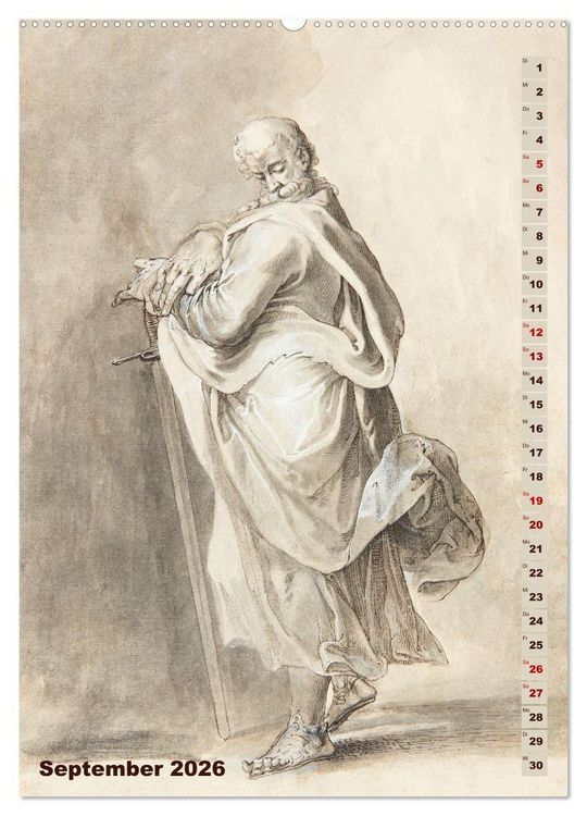 Produktbild: Jesus und die zw&ouml;lf Apostel (hochwertiger Premium Wandkalender 2026 DIN A2 hoch), Kunstdruck in Hochglanz