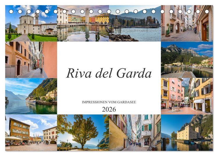 Produktbild: Riva del Garda Impressionen vom Gardasee (Tischkalender 2026 DIN A5 quer), CALVENDO Monatskalender