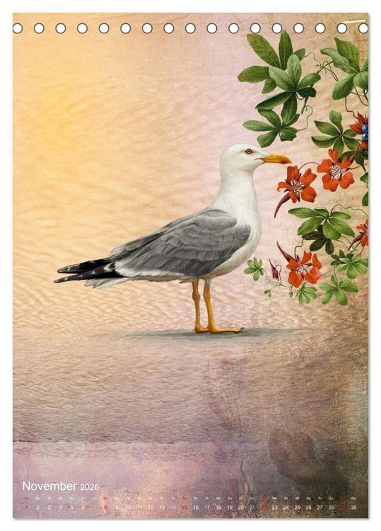 Produktbild: Wunderbare m&auml;rchenhafte Welt der V&ouml;gel (Tischkalender 2026 DIN A5 hoch), CALVENDO Monatskalender