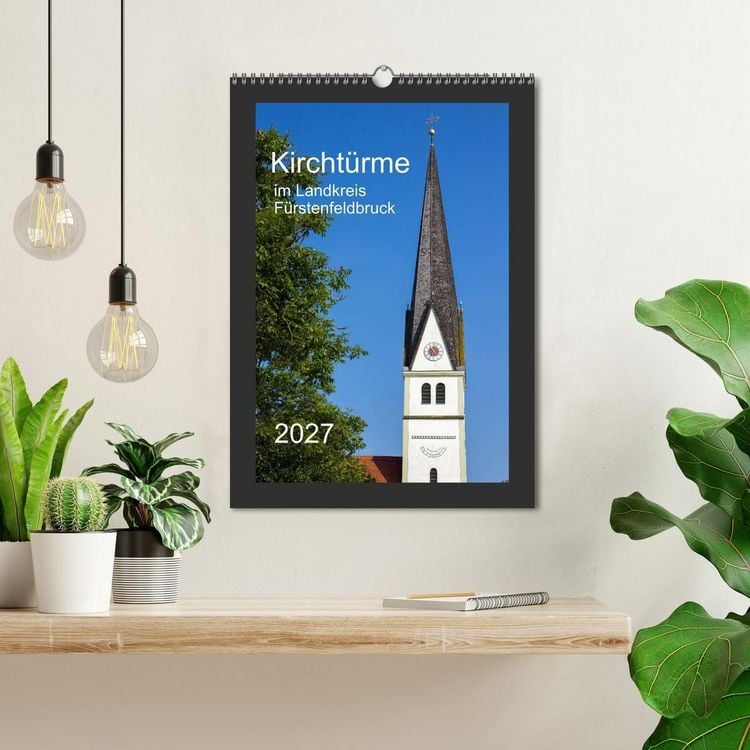 Produktbild: Kircht&uuml;rme im Landkreis F&uuml;rstenfeldbruck (Wandkalender 2027 DIN A3 hoch), CALVENDO Monatskalender